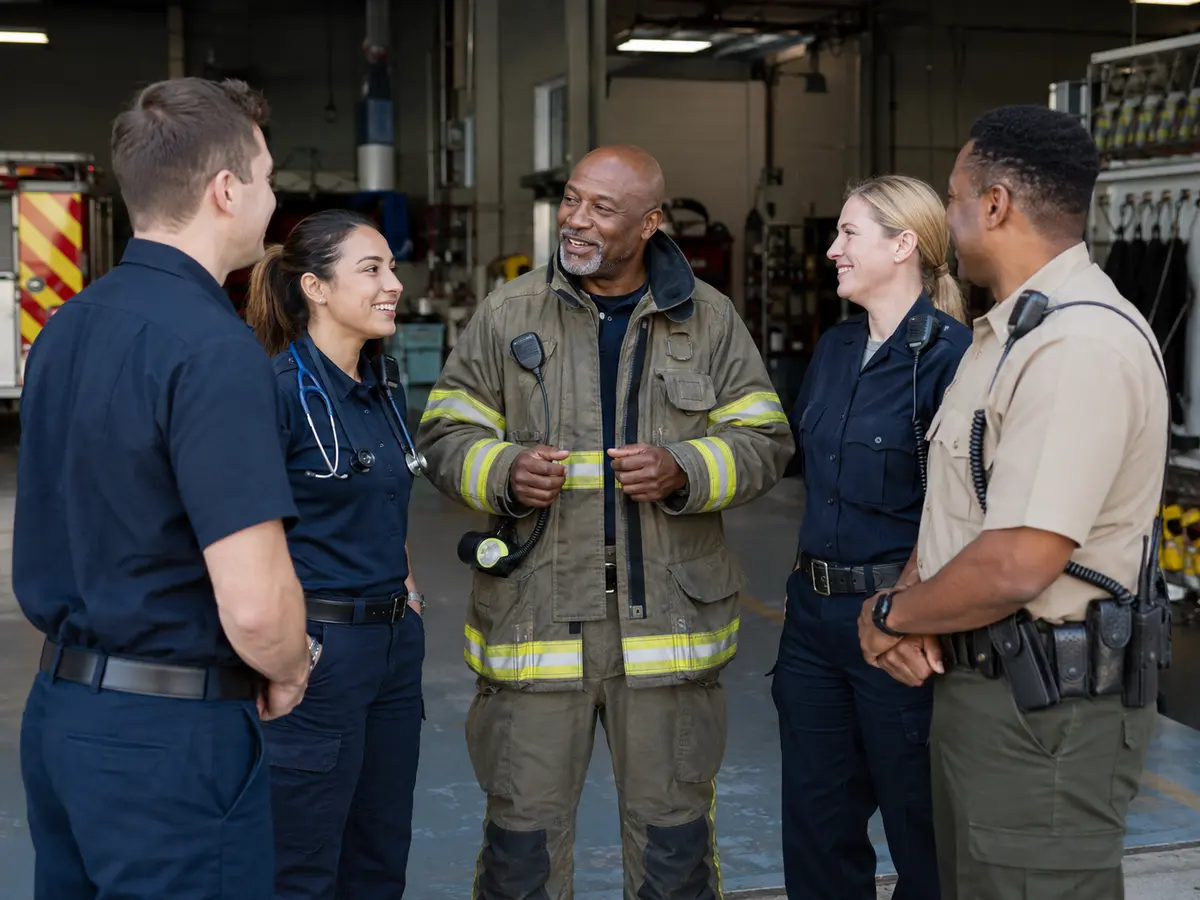 Experienced public-safety professionals connecting with their team